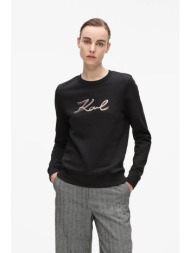 μπλούζα karl lagerfeld χρώμα: μαύρο, a4w20041 90% οργανικό βαμβάκι, 10% ανακυκλωμένος πολυεστέρας