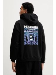 βαμβακερή μπλούζα kaotiko χρώμα: μαύρο, με κουκούλα, ar017-01-m002 60% βαμβάκι, 40% ανακυκλωμένο βαμ