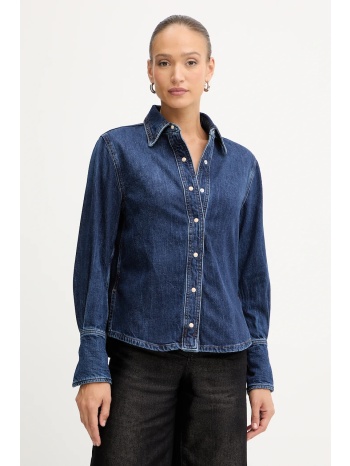 τζιν πουκάμισο boss orange χρώμα μπλε, 50553905 90%