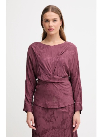 μπλουζάκι hoss intropia χρώμα μοβ, 6282682 100% βισκόζη