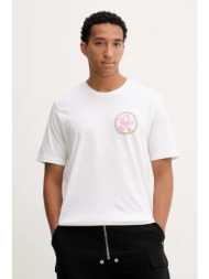 βαμβακερό μπλουζάκι adidas originals trefoil series loose tee ανδρικό, χρώμα: άσπρο, jw3015 κύριο υλ