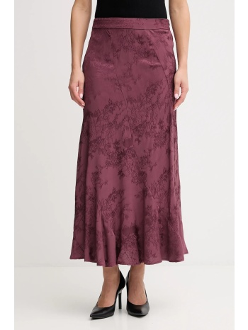 φούστα hoss intropia χρώμα μπορντό, 8422464 100% βισκόζη