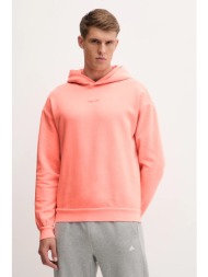 βαμβακερή μπλούζα bogner fire+ice ilay χρώμα: πορτοκαλί, με κουκούλα, 84429761 100% βαμβάκι