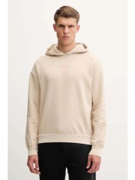 βαμβακερή μπλούζα bogner fire+ice ilay χρώμα: μπεζ, με κουκούλα, 84429761 100% βαμβάκι