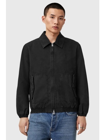 μπουφάν allsaints holman χρώμα μαύρο, m004od κύριο υλικό