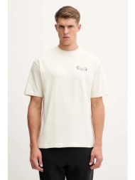 βαμβακερό μπλουζάκι hummel ανδρικό, χρώμα: μπεζ, 230029 100% οργανικό βαμβάκι