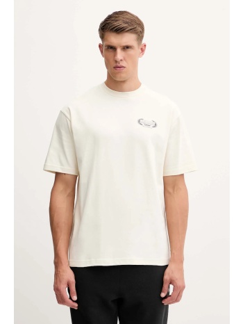 βαμβακερό μπλουζάκι hummel ανδρικό, χρώμα μπεζ, 230029