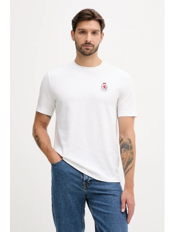 βαμβακερό μπλουζάκι tommy hilfiger ανδρικό, χρώμα άσπρο