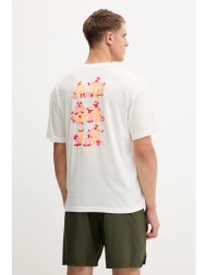 μπλουζάκι προπόνησης adidas performance gfx χρώμα: μπεζ, kc5862 65% πολυεστέρας, 35% βαμβάκι