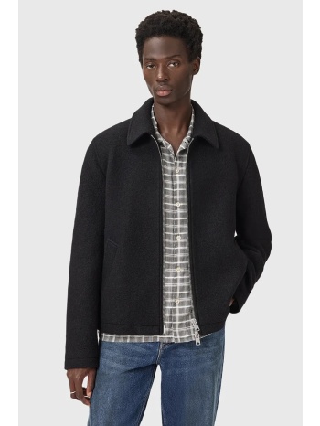 μάλλινο μπουφάν allsaints celeste χρώμα μαύρο, m011od