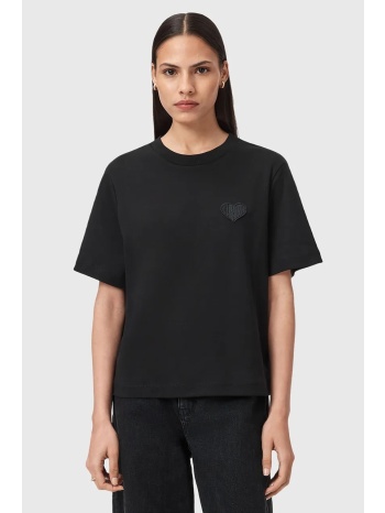 βαμβακερό μπλουζάκι allsaints χρώμα μαύρο, w205jc 100%