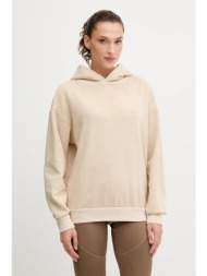 βαμβακερή μπλούζα bogner fire+ice sibel γυναικεία, χρώμα: μπεζ, με κουκούλα, 84909761 100% πολυεστέρ