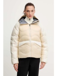 μπουφάν με επένδυση από πούπουλα peak performance helium χρώμα: μπεζ, g80435 κύριο υλικό: 100% πολυα
