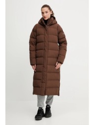 μπουφάν με επένδυση από πούπουλα columbia amaze puff χρώμα: καφέ, 2134894 κύριο υλικό: 82% νάιλον, 1