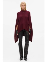 μάλλινο πόντσο karl lagerfeld χρώμα: μπορντό, a4w18047 100% μαλλί