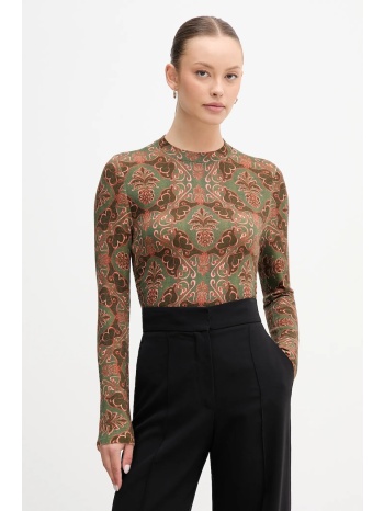 μάλλινο πουλόβερ barbour x farm rio χρώμα πράσινο, lkn1718