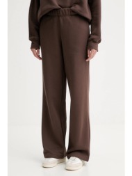 παντελόνι φόρμας muuv. muuv..x.answear χρώμα: καφέ 90% βαμβάκι, 10% ελαστάν