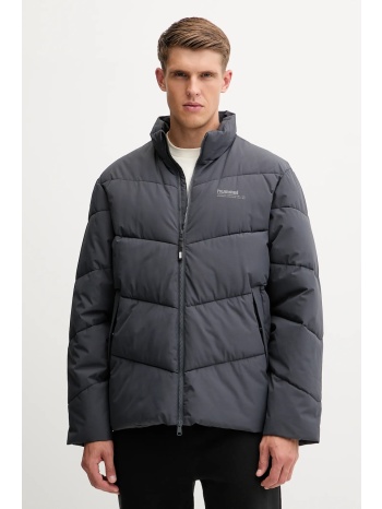 μπουφάν hummel χρώμα γκρι, 228642 100% πολυεστέρας