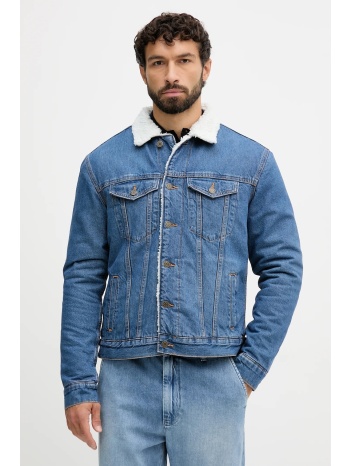 τζιν μπουφάν pepe jeans χρώμα μπλε, pm40271604a0 100%