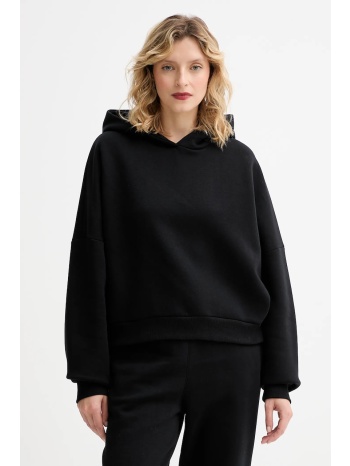 μπλούζα muuv. muuv. x answear χρώμα μαύρο, με κουκούλα 90%