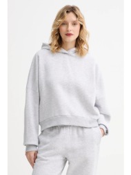 μπλούζα muuv. muuv. x answear χρώμα: γκρι, με κουκούλα 90% βαμβάκι, 10% πολυεστέρας