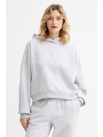 μπλούζα muuv. muuv. x answear χρώμα γκρι, με κουκούλα 90%