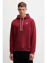 μπλούζα hummel χρώμα: μπορντό, με κουκούλα, 232944 84% οργανικό βαμβάκι, 16% ανακυκλωμένος πολυεστέρ