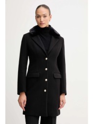 παλτό gaudi χρώμα: μαύρο, 521bd35019 100% πολυεστέρας