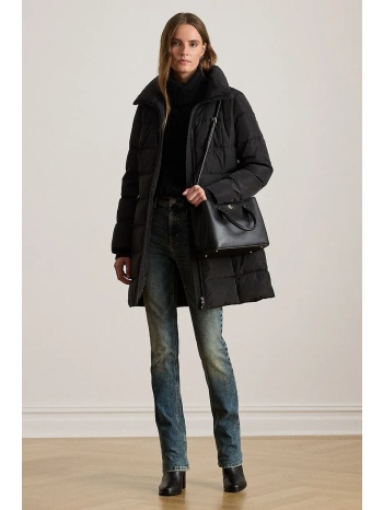 παλτό lauren ralph lauren χρώμα μαύρο, 297p04126 100%
