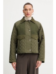 μπουφάν με προσθήκη μάλλινου υφάσματος boss orange χρώμα: πράσινο, 50547326 υλικό 1: 70% πολυεστέρας