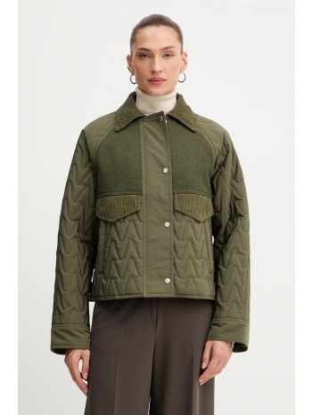 μπουφάν με προσθήκη μάλλινου υφάσματος boss orange χρώμα