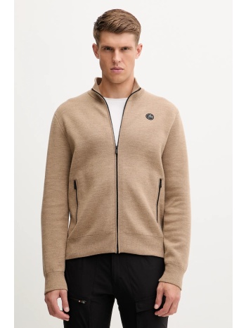 ζακέτα με προσθήκη μαλλιού fusalp mayeul χρώμα μπεζ, g2110