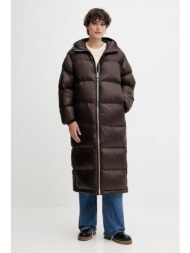 μπουφάν με επένδυση από πούπουλα tommy hilfiger χρώμα: καφέ, ww0ww46543 κύριο υλικό: 100% πολυαμίδιο