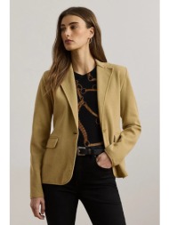 σακάκι lauren ralph lauren χρώμα: μπεζ, 200971364 72% βαμβάκι, 28% πολυαμίδιο