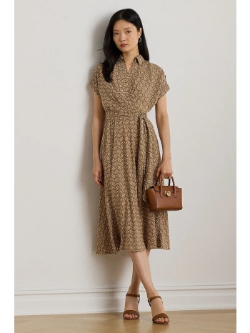 φόρεμα lauren ralph lauren χρώμα καφέ, 200979615 100%