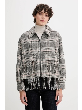 μπουφάν με προσθήκη μάλλινου υφάσματος pepe jeans χρώμα