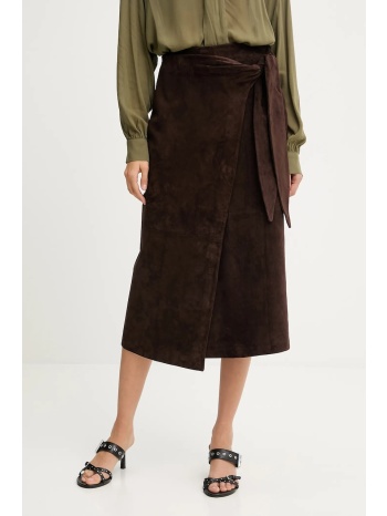 σουέντ φούστα never fully dressed χρώμα καφέ, nfdsk724