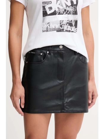 φούστα calvin klein jeans χρώμα μαύρο, lv044d622g 100%