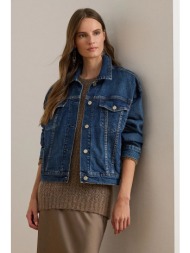 μπουφάν lauren ralph lauren χρώμα: μπλε, 200979972 99% βαμβάκι, 1% ελαστάν