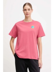 βαμβακερό μπλουζάκι la sportiva moon climb χρώμα: ροζ, zact194 100% βαμβάκι