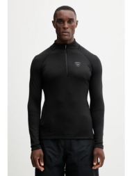 αθλητική μπλούζα rossignol blackside χρώμα: μαύρο, rlnml10 92% πολυεστέρας, 8% ελαστάν