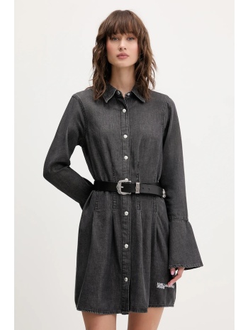 φόρεμα τζιν karl lagerfeld jeans χρώμα γκρι, a4w13003 84%