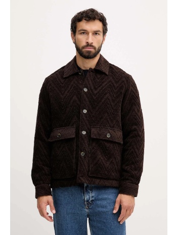 μπουφάν με προσθήκη μάλλινου υφάσματος mos mosh luis χρώμα