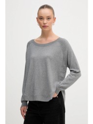 πουλόβερ με προσθήκη μαλλιού united colors of benetton χρώμα: γκρι, 1y6sd10eg 70% βαμβάκι, 30% μαλλί