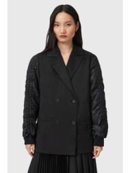 σακάκι allsaints lorna χρώμα: μαύρο, w009od κύριο υλικό: 100% οργανικό βαμβάκι
ένθετο: 100% ανακυκλω