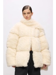 μπουφάν karl lagerfeld karl lagerfeld studio χρώμα: μπεζ, a4w15065 100% πολυεστέρας