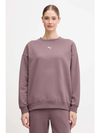 μπλούζα puma χρώμα καφέ, 685400.d κύριο υλικό 66%