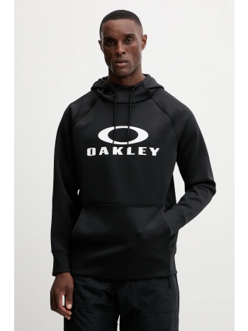 αθλητική μπλούζα oakley sierra χρώμα μαύρο, με κουκούλα