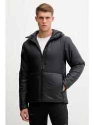 αθλητικό μπουφάν haglöfs χρώμα: μαύρο, 607824 100% πολυεστέρας