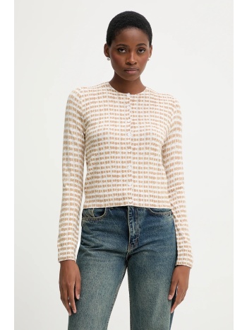 πλεκτή ζακέτα united colors of benetton χρώμα μπεζ